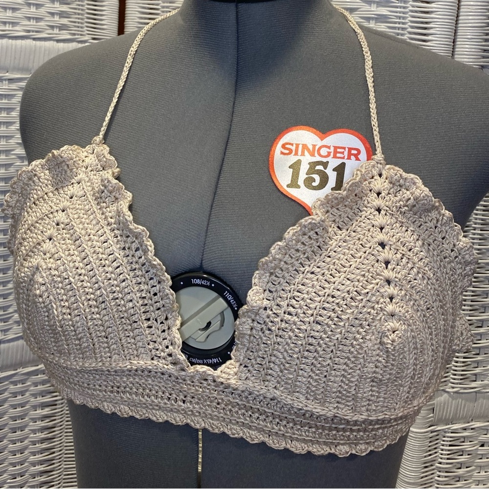 Hand crochet bikini top M/L